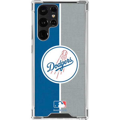 MLB Los Angeles Dodgers Split Galaxy S24 Ultra Clear Case
