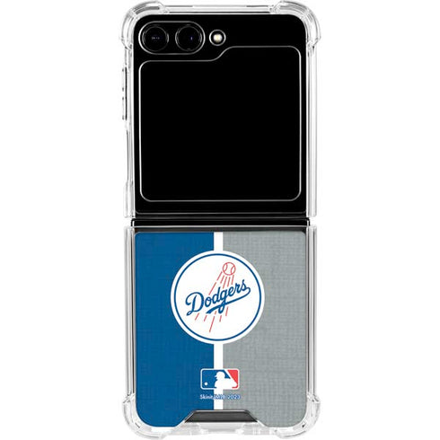 MLB Los Angeles Dodgers Split Galaxy Z Flip5 5G Clear Case