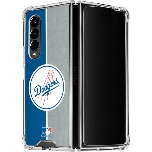 MLB Los Angeles Dodgers Split Galaxy Z Fold4 5G Clear Case