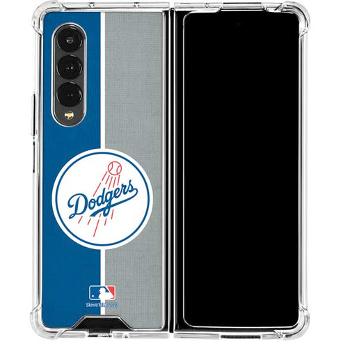MLB Los Angeles Dodgers Split Galaxy Z Fold4 5G Clear Case