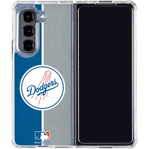 MLB Los Angeles Dodgers Split Galaxy Z Fold5 5G Clear Case