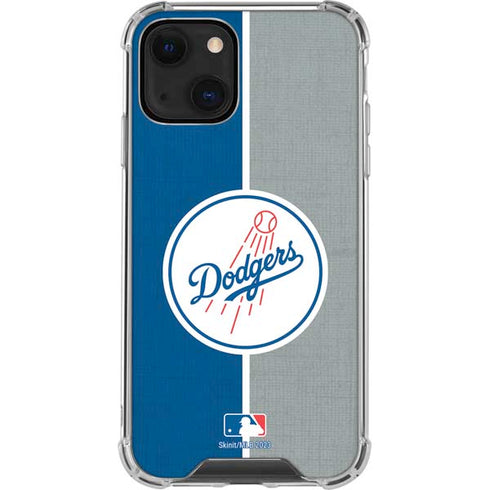 MLB Los Angeles Dodgers Split iPhone 13 Mini Clear Case