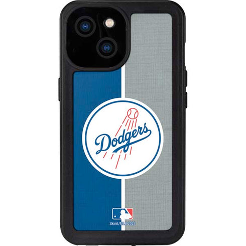MLB Los Angeles Dodgers Split iPhone 13 Mini Waterproof Case