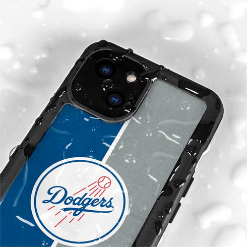 MLB Los Angeles Dodgers Split iPhone 13 Mini Waterproof Case