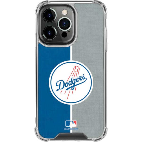 MLB Los Angeles Dodgers Split iPhone 13 Pro Clear Case