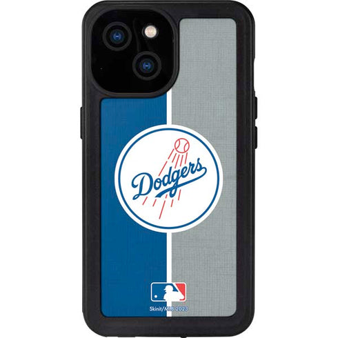 MLB Los Angeles Dodgers Split iPhone 15 Waterproof Case