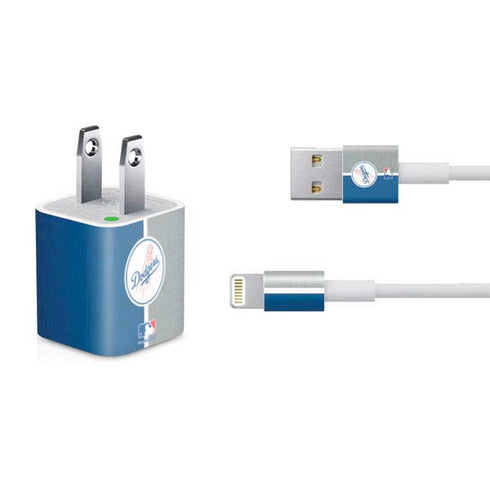 MLB Los Angeles Dodgers Split iPhone Charger (5W USB) Skin
