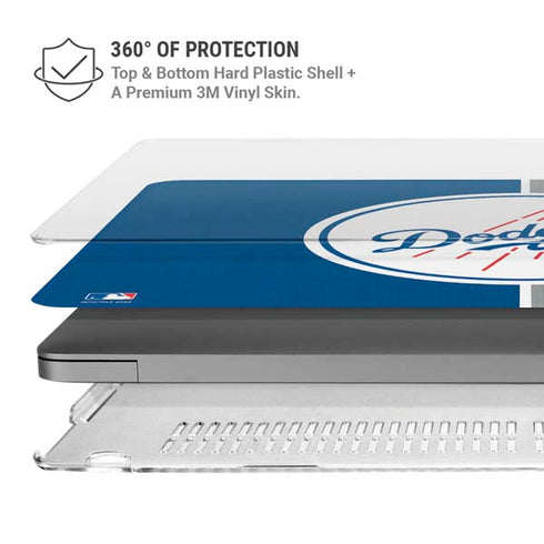 MLB Los Angeles Dodgers Split MacBook Pro 16in (2021-25) Case plus Skin