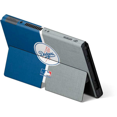 MLB Los Angeles Dodgers Split Nintendo Switch OLED (2021) Skin