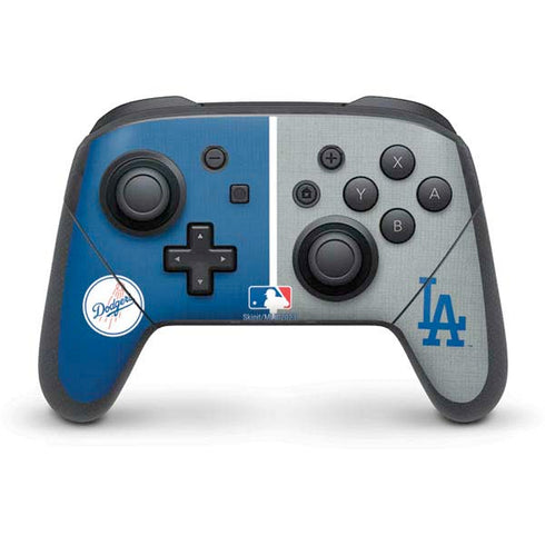 MLB Los Angeles Dodgers Split Nintendo Switch Pro Controller Skin