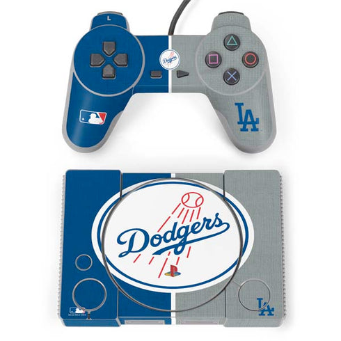 MLB Los Angeles Dodgers Split PlayStation Classic Bundle Skin