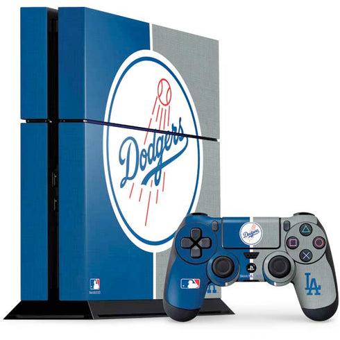 MLB Los Angeles Dodgers Split PS4 Console and Controller Bundle Skin