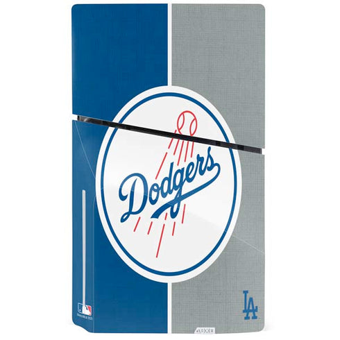 MLB Los Angeles Dodgers Split PS5 Slim Disk Console Skin