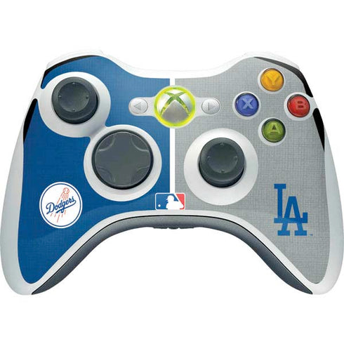 MLB Los Angeles Dodgers Split Xbox 360 Wireless Controller Skin