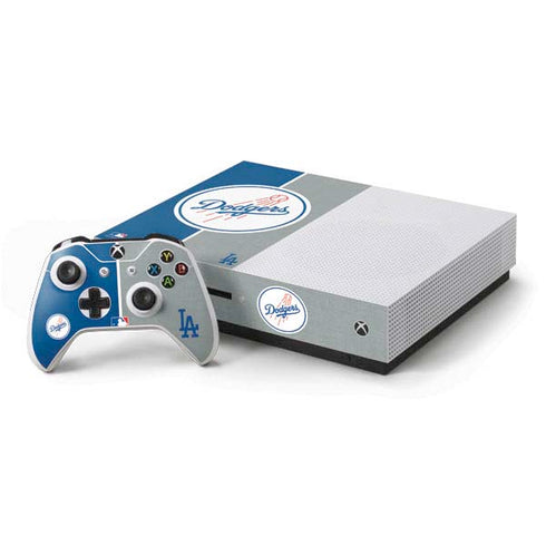 MLB Los Angeles Dodgers Split Xbox One S Console and Controller Bundle Skin