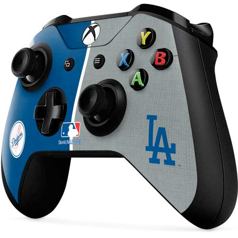MLB Los Angeles Dodgers Split Xbox One X Controller Skin