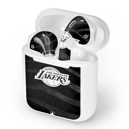 NBA Los Angeles Lakers Black Animal Print Apple AirPods Skin