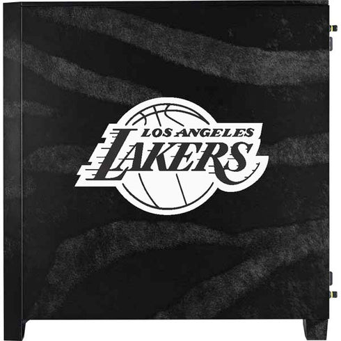 NBA Los Angeles Lakers Black Animal Print Corsair 4000D Tempered Glass Mid-Tower ATX Case Skin