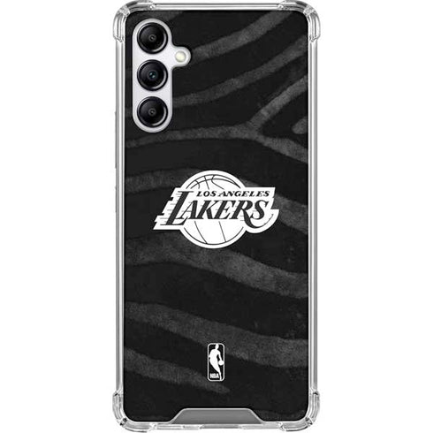 NBA Los Angeles Lakers Black Animal Print Galaxy A15 5G Clear Case