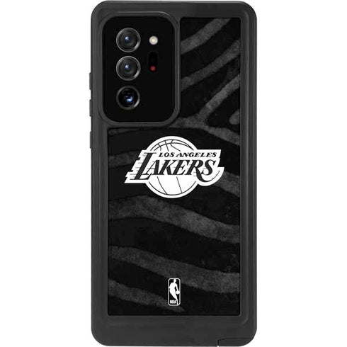 NBA Los Angeles Lakers Black Animal Print Galaxy Note20 Ultra 5G Waterproof Case