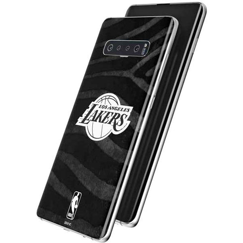 NBA Los Angeles Lakers Black Animal Print Galaxy S10 Skin