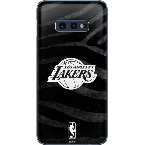 NBA Los Angeles Lakers Black Animal Print Galaxy S10e Skin