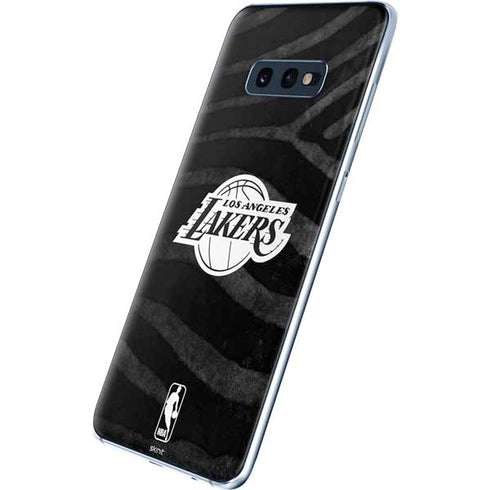 NBA Los Angeles Lakers Black Animal Print Galaxy S10e Skin