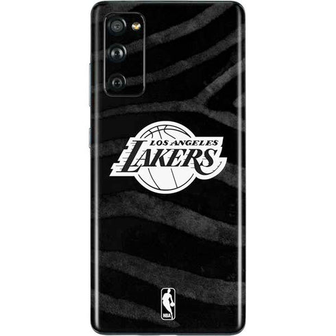 NBA Los Angeles Lakers Black Animal Print Galaxy S20 Fan Edition Skin