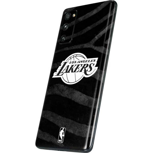 NBA Los Angeles Lakers Black Animal Print Galaxy S20 Fan Edition Skin