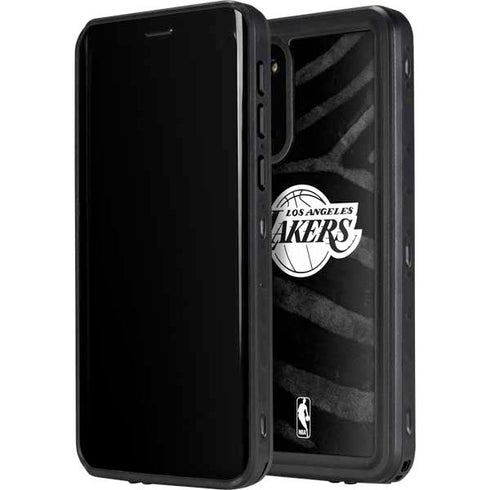 NBA Los Angeles Lakers Black Animal Print Galaxy S20 Plus Waterproof Case