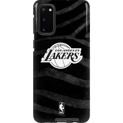NBA Los Angeles Lakers Black Animal Print Galaxy S20 Pro Case