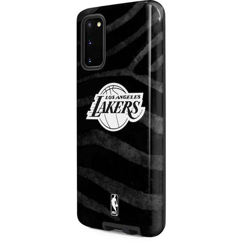NBA Los Angeles Lakers Black Animal Print Galaxy S20 Pro Case