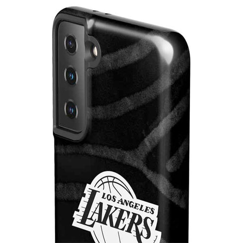 NBA Los Angeles Lakers Black Animal Print Galaxy S21 Plus 5G Pro Case