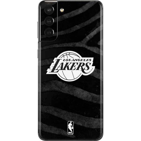 NBA Los Angeles Lakers Black Animal Print Galaxy S21 Plus 5G Skin