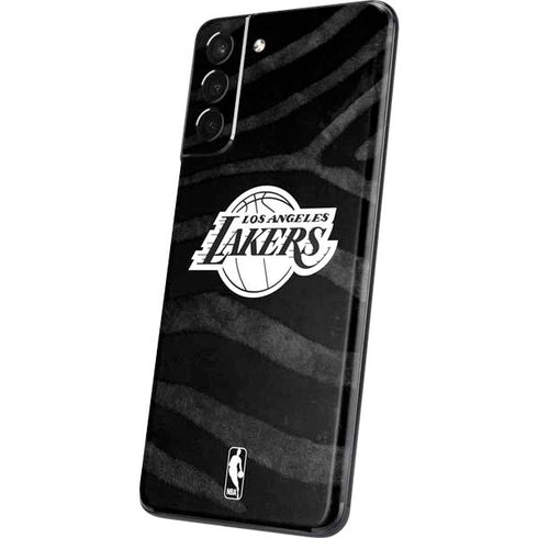 NBA Los Angeles Lakers Black Animal Print Galaxy S21 Plus 5G Skin