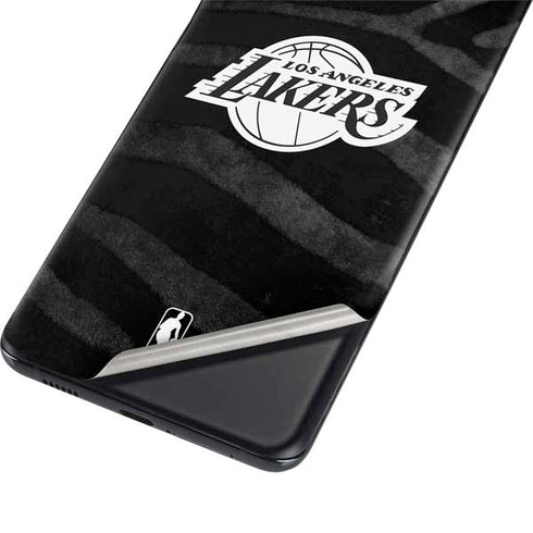NBA Los Angeles Lakers Black Animal Print Galaxy S21 Ultra 5G Skin