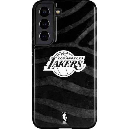 NBA Los Angeles Lakers Black Animal Print Galaxy S22 Pro Case
