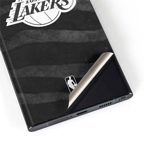 NBA Los Angeles Lakers Black Animal Print Galaxy S22 Ultra Skin