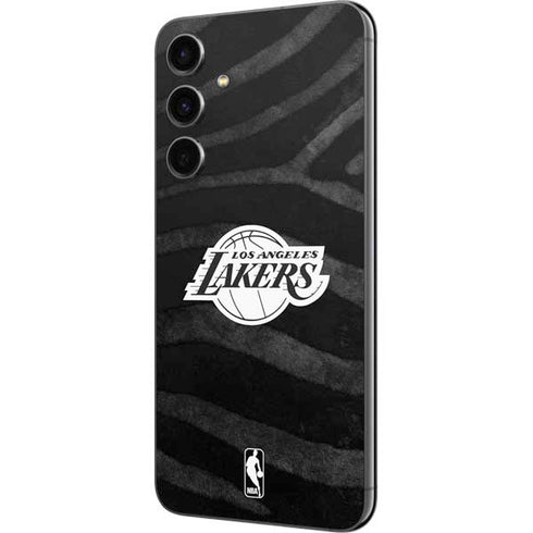 NBA Los Angeles Lakers Black Animal Print Galaxy S23 FE Skin