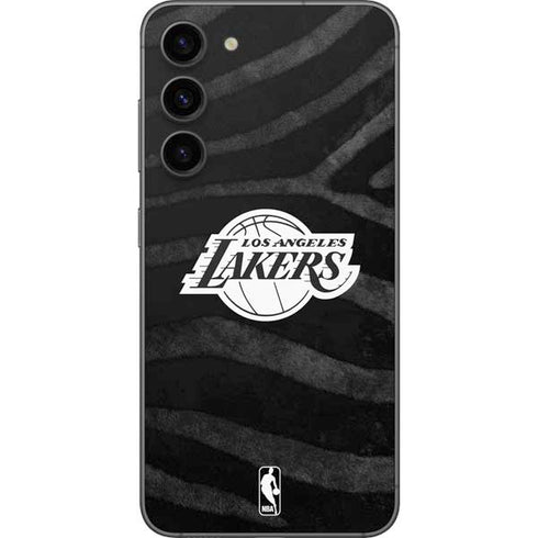 NBA Los Angeles Lakers Black Animal Print Galaxy S23 Plus Skin