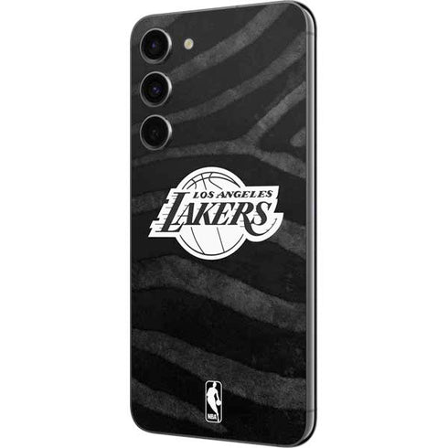 NBA Los Angeles Lakers Black Animal Print Galaxy S23 Plus Skin