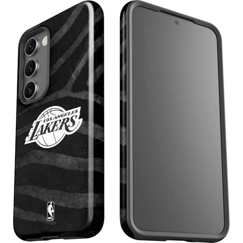 NBA Los Angeles Lakers Black Animal Print Galaxy S23 Pro Case