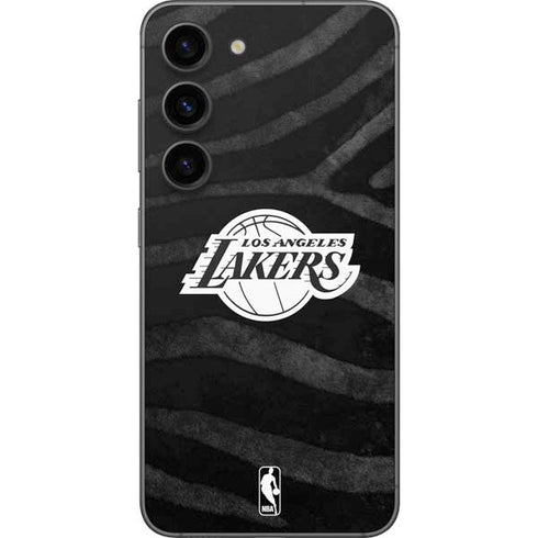 NBA Los Angeles Lakers Black Animal Print Galaxy S23 Skin