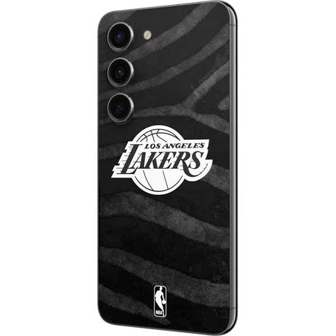 NBA Los Angeles Lakers Black Animal Print Galaxy S23 Skin
