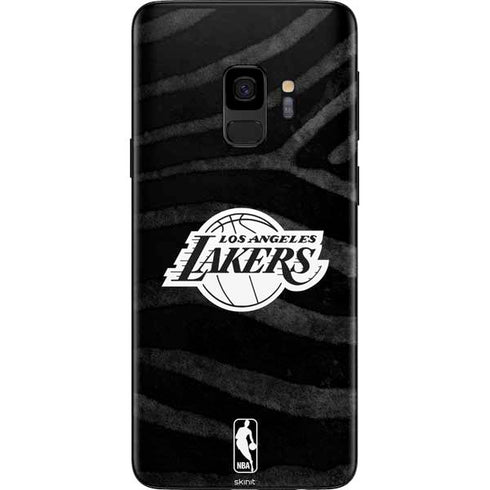 NBA Los Angeles Lakers Black Animal Print Galaxy S9 Skin