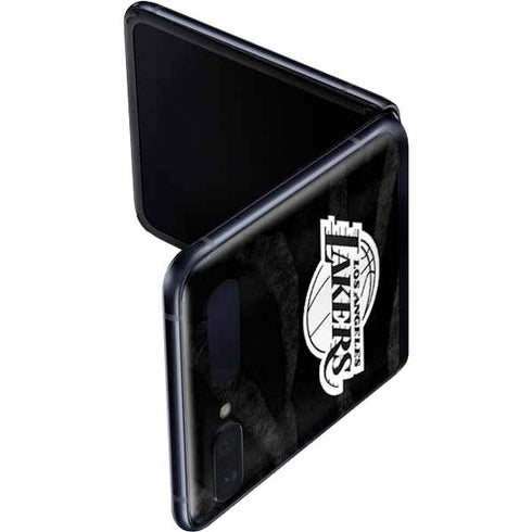 NBA Los Angeles Lakers Black Animal Print Galaxy Z Flip Skin