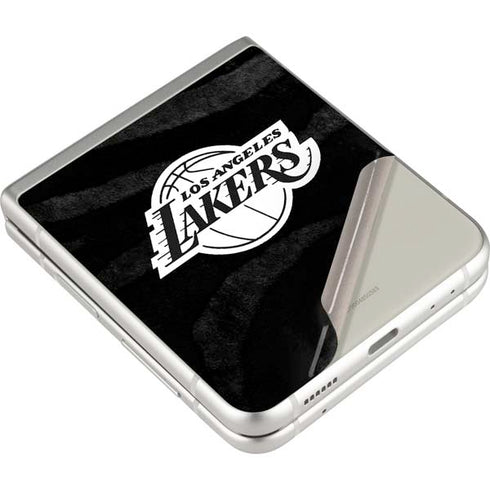 NBA Los Angeles Lakers Black Animal Print Galaxy Z Flip3 5G Skin