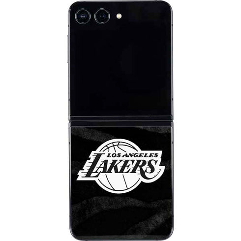 NBA Los Angeles Lakers Black Animal Print Galaxy Z Flip5 5G Skin