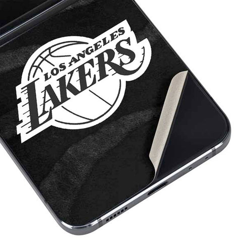 NBA Los Angeles Lakers Black Animal Print Galaxy Z Flip5 5G Skin