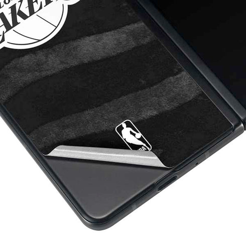 NBA Los Angeles Lakers Black Animal Print Galaxy Z Fold4 5G Skin